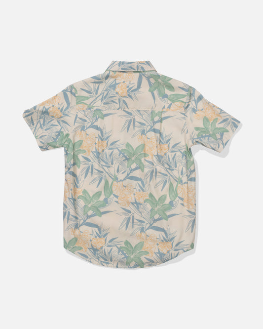 Back view of the Crew Boys Button Up - Off White. 