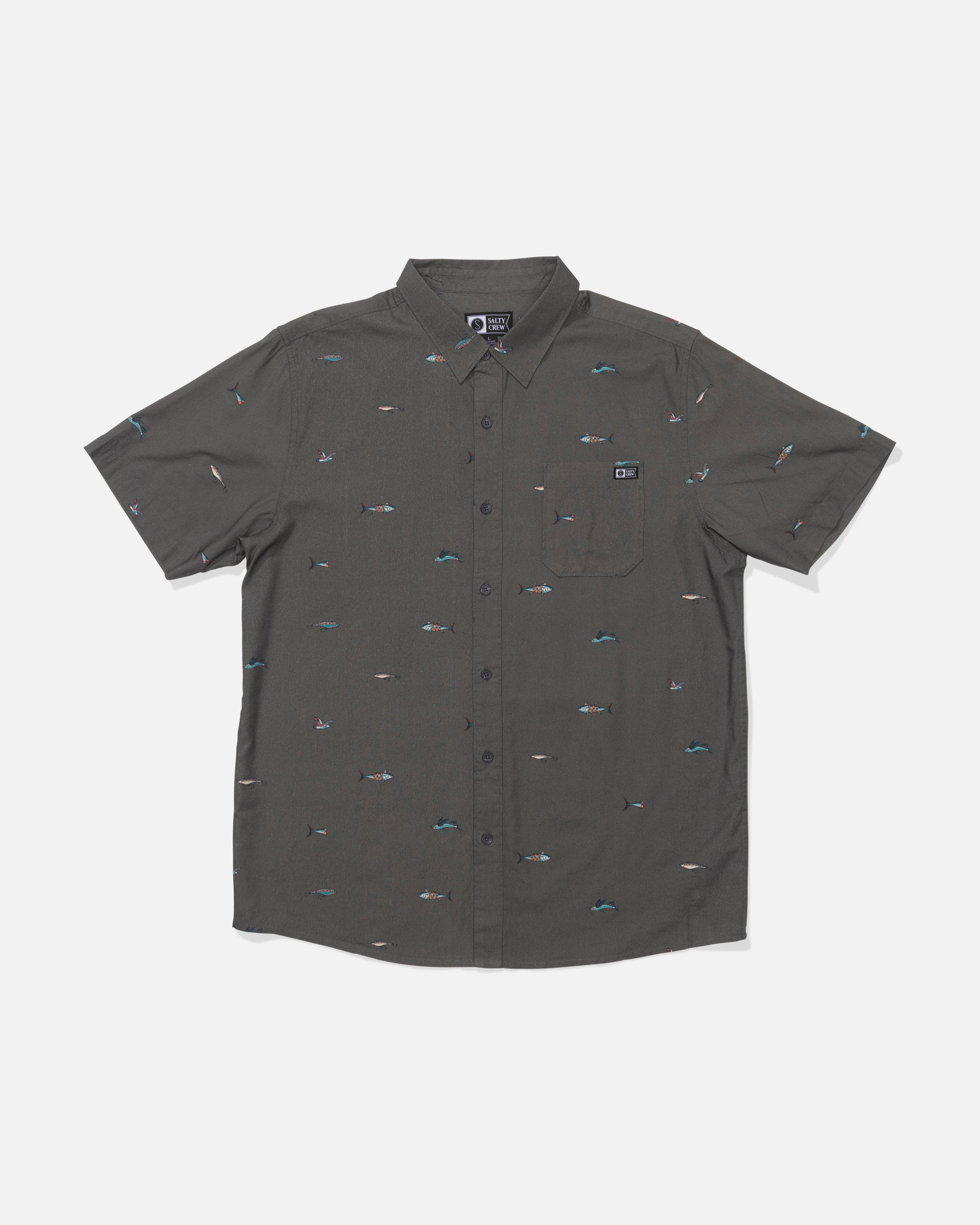 Crew Button Up - Charcoal | Salty Crew