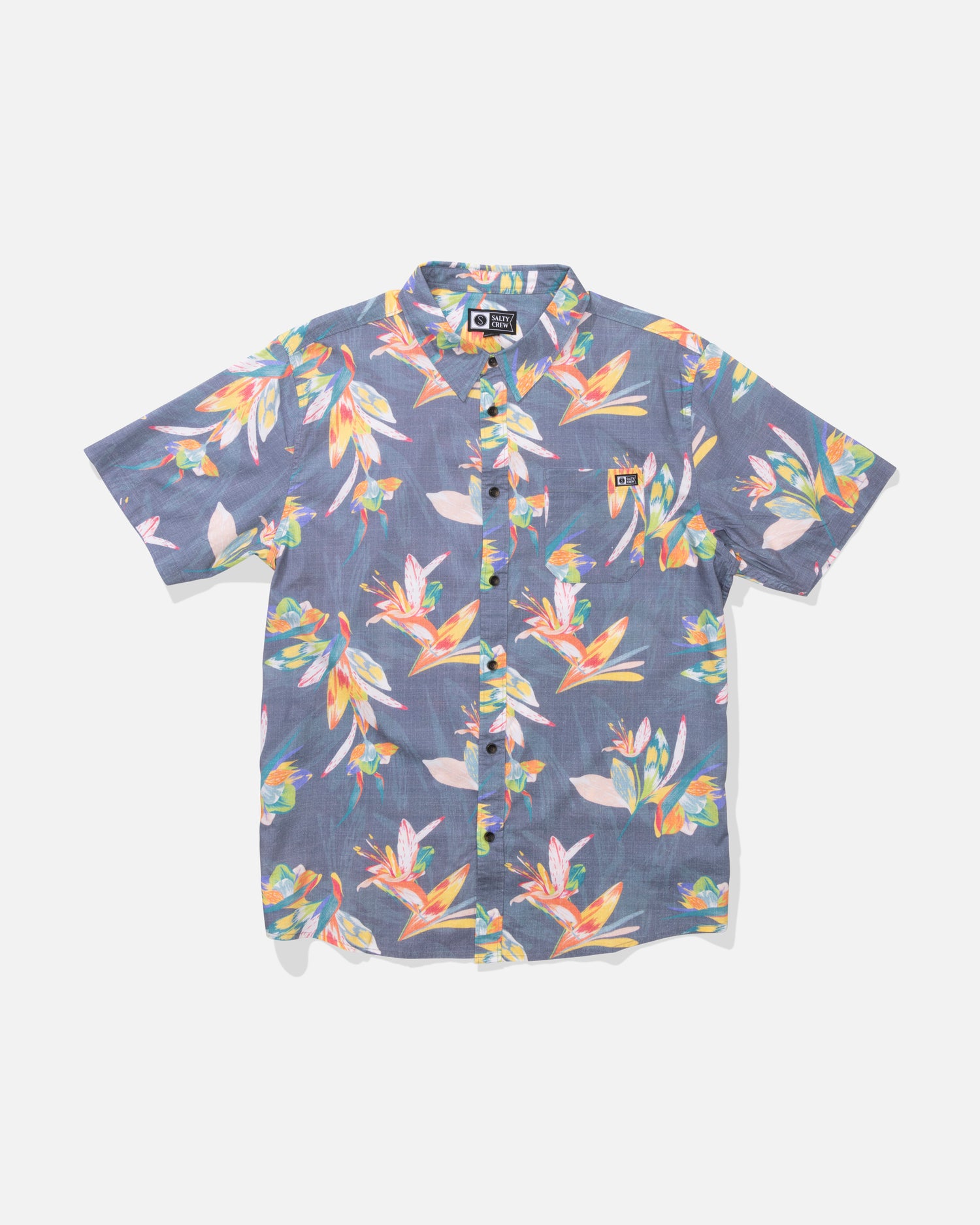 Front view of the Crew Button Up - Dark Shadow. 