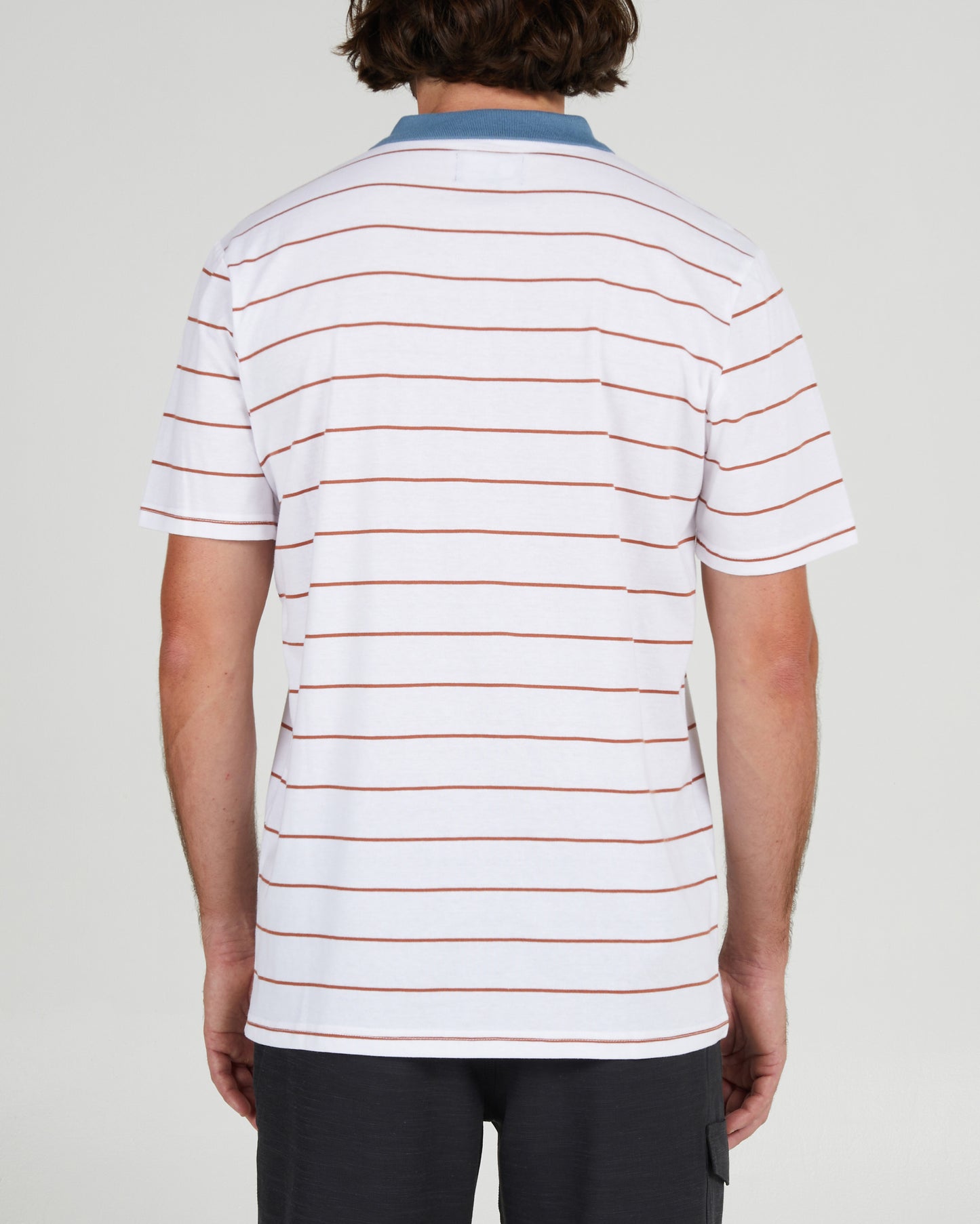 back view of Ahoy White S/S Polo