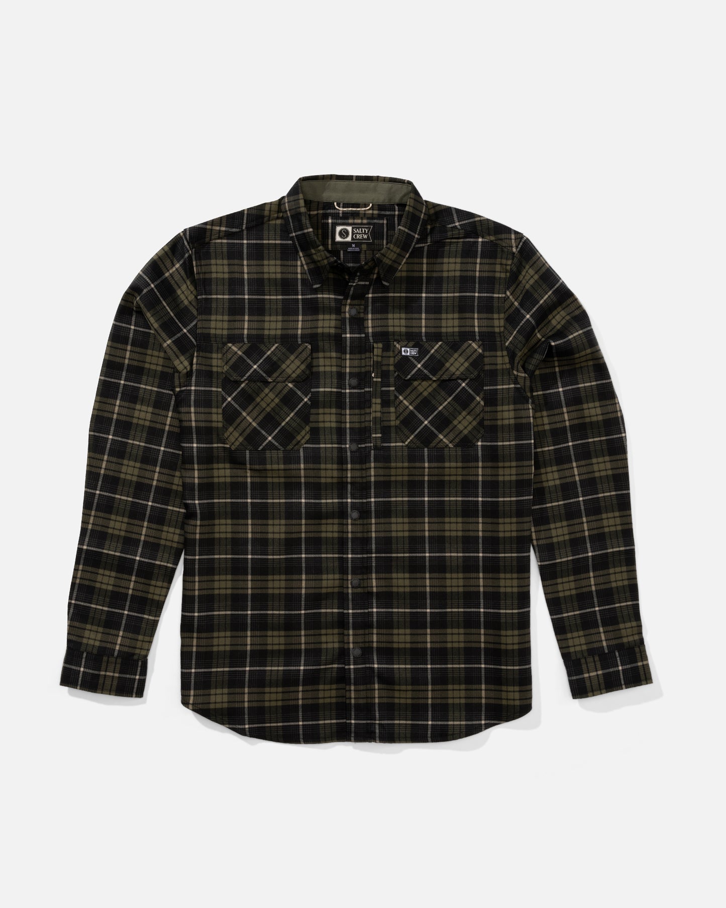 Front view of the Fathom Ls Tech Flannel - Phantom. 