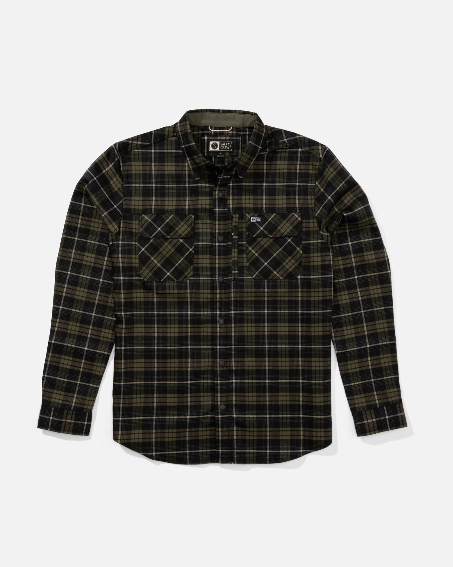 Front view of the Fathom Ls Tech Flannel - Phantom. 