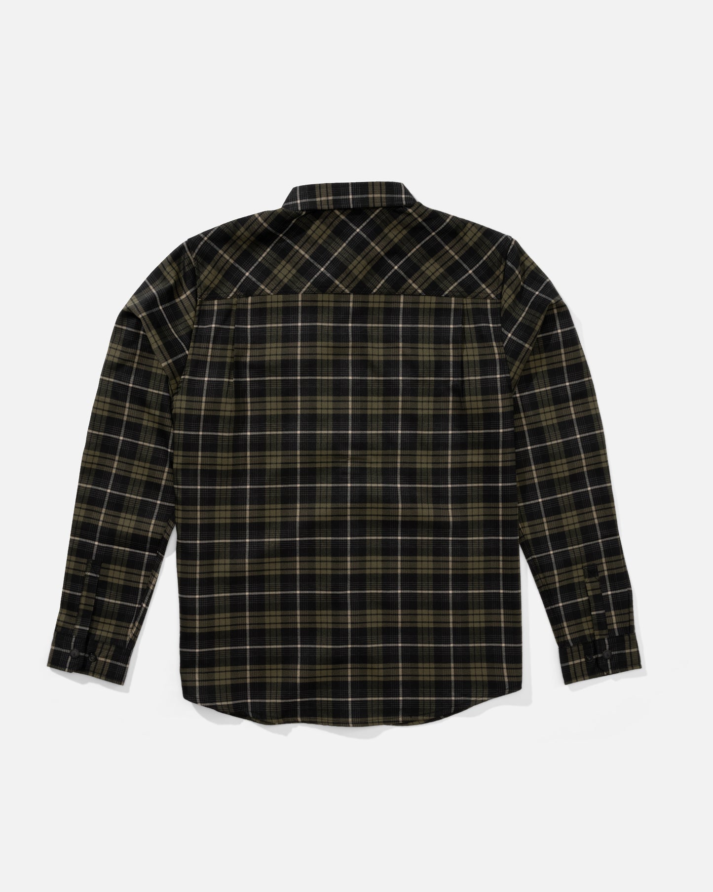 Back view of the Fathom Ls Tech Flannel - Phantom. 