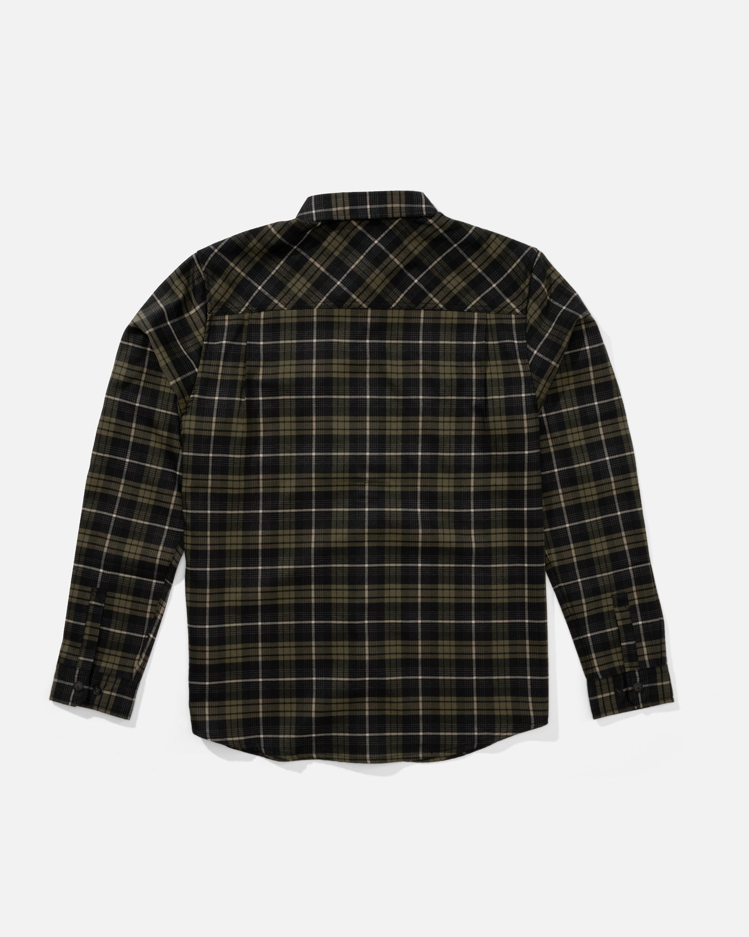 Back view of the Fathom Ls Tech Flannel - Phantom. 