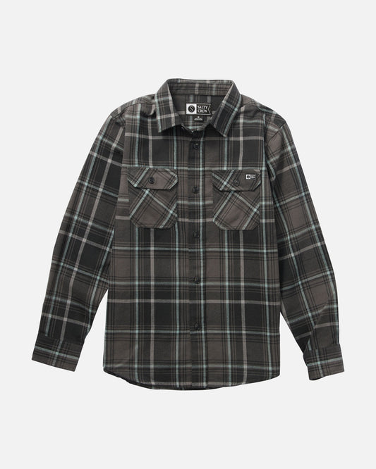 front view of Daybreak Boys Black Flannel