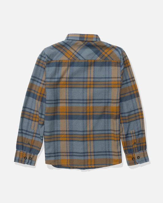 Back view of the Daybreak Boys Flannel - Washed Green. 