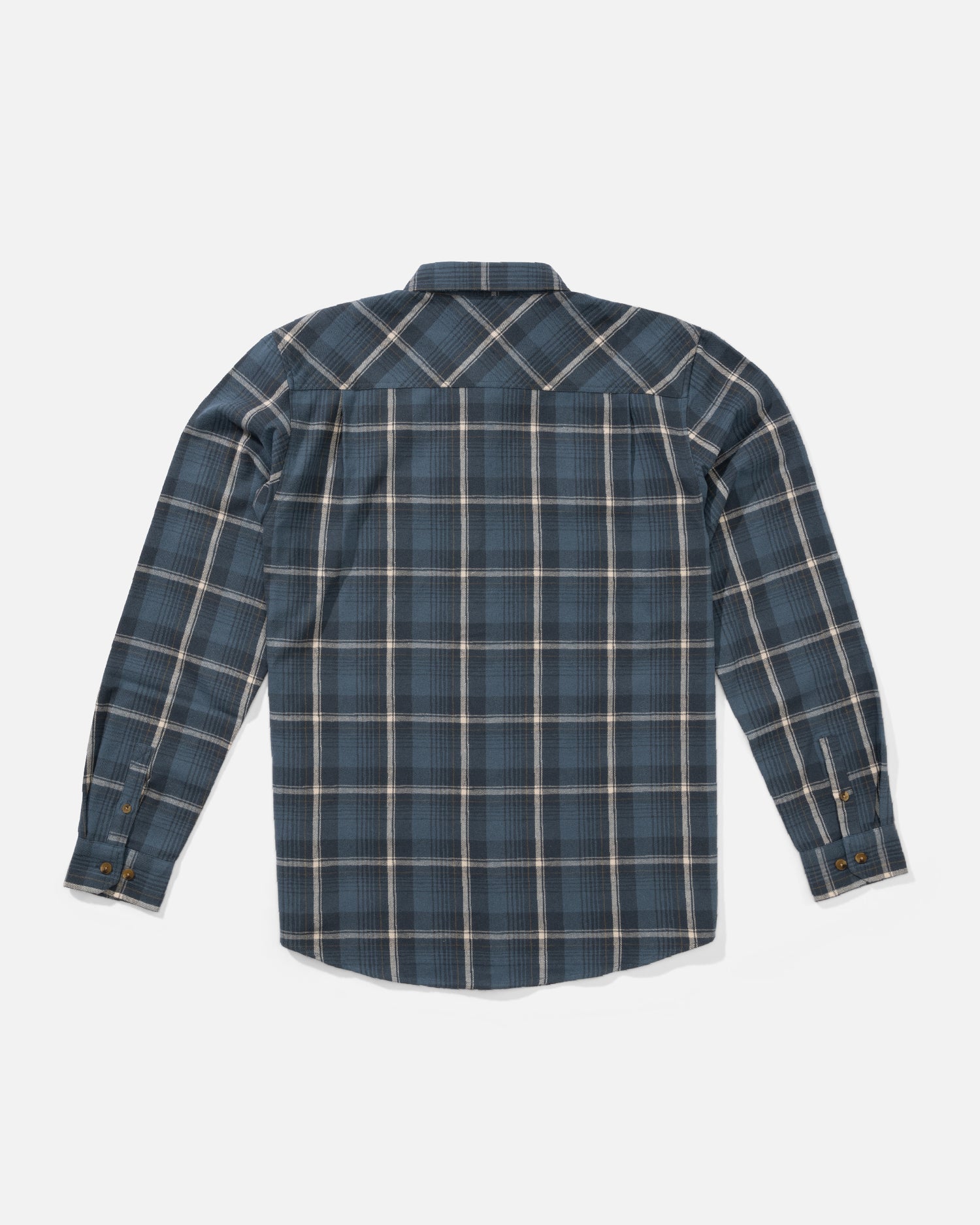 Back view of the Daybreak Flannel - Channel Blue. 