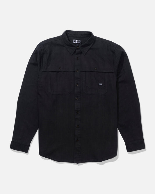 Front view of the Long Haul Long Sleeve Shirt - Phantom. 