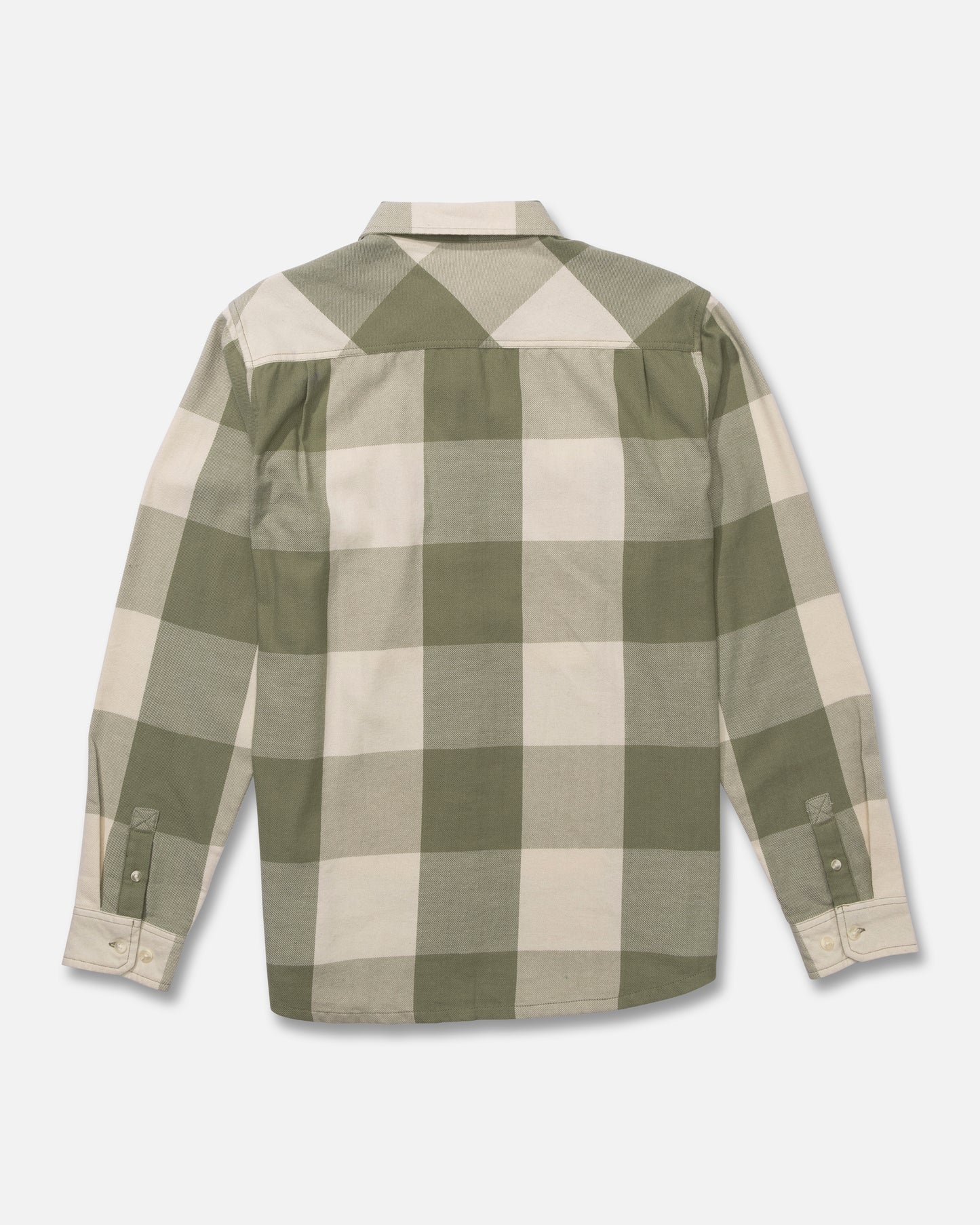 Back view of the Daybreak Flannel - Birch Four Leaf Clover. 