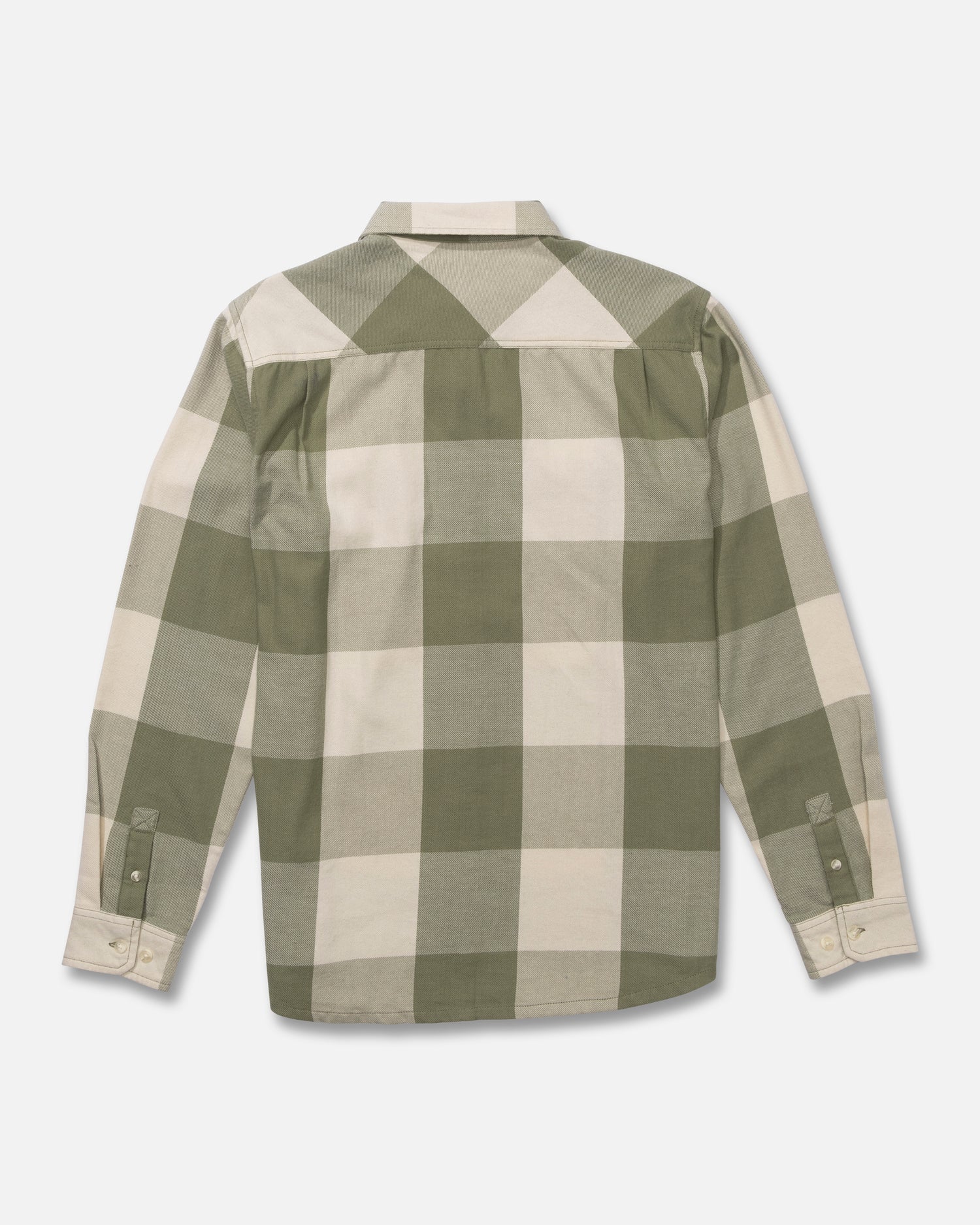 Back view of the Daybreak Flannel - Birch Four Leaf Clover. 