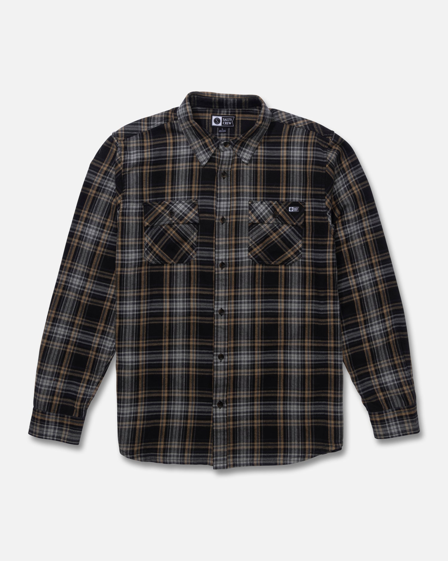 Front view of the Daybreak Flannel - Phantom. 