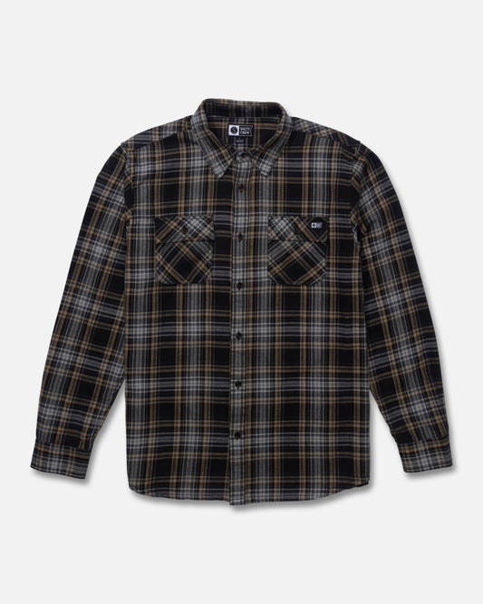 Front view of the Daybreak Flannel - Phantom. 