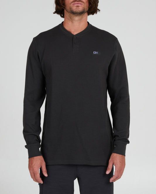front view of Daybreak 2 Faded Black L/S Thermal