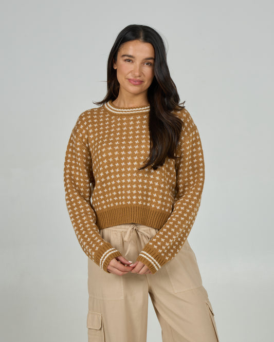 Front view of the Starlight Sweater - Bronze. 