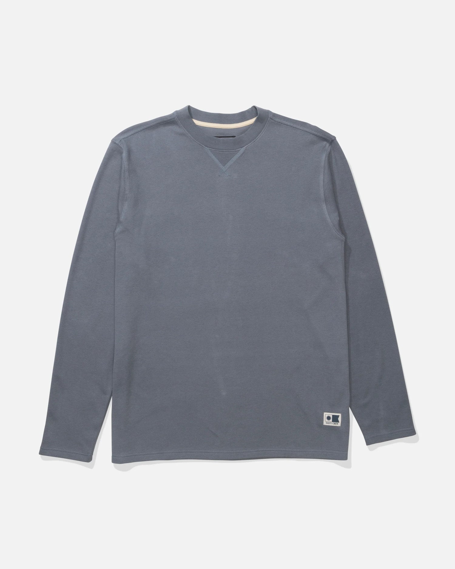 Front view of the Cast Off Long Sleeve Thermal - Monument. 