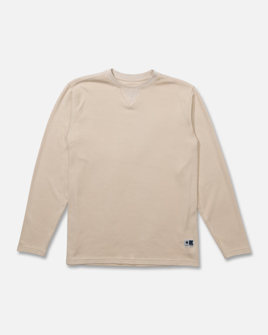 Front view of the Cast Off Long Sleeve Thermal - Natural. 