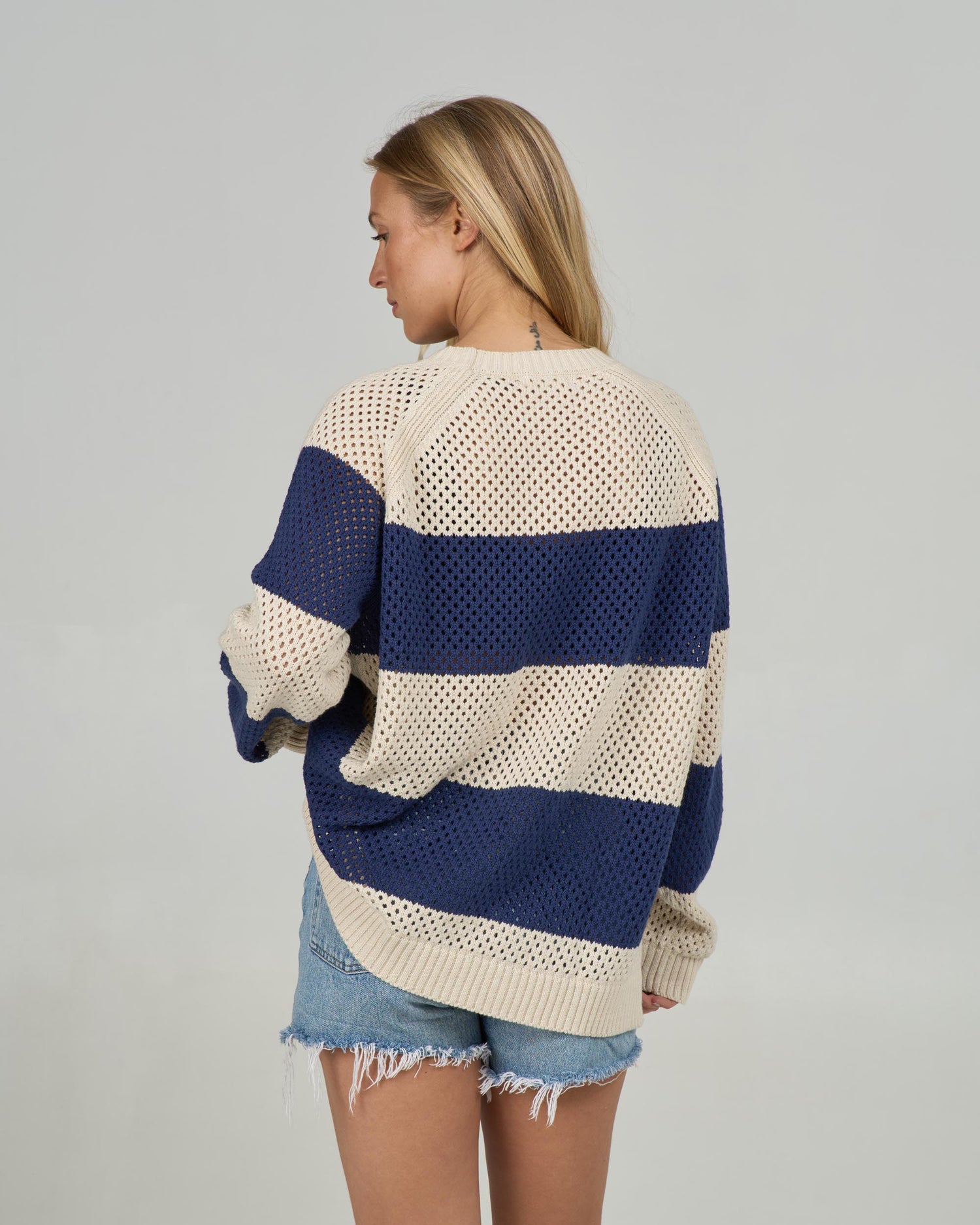 Back view of the Signal Crew - Bright Navy. 