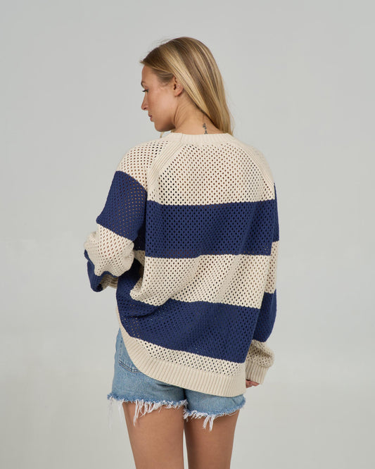 Back view of the Signal Crew - Bright Navy. 