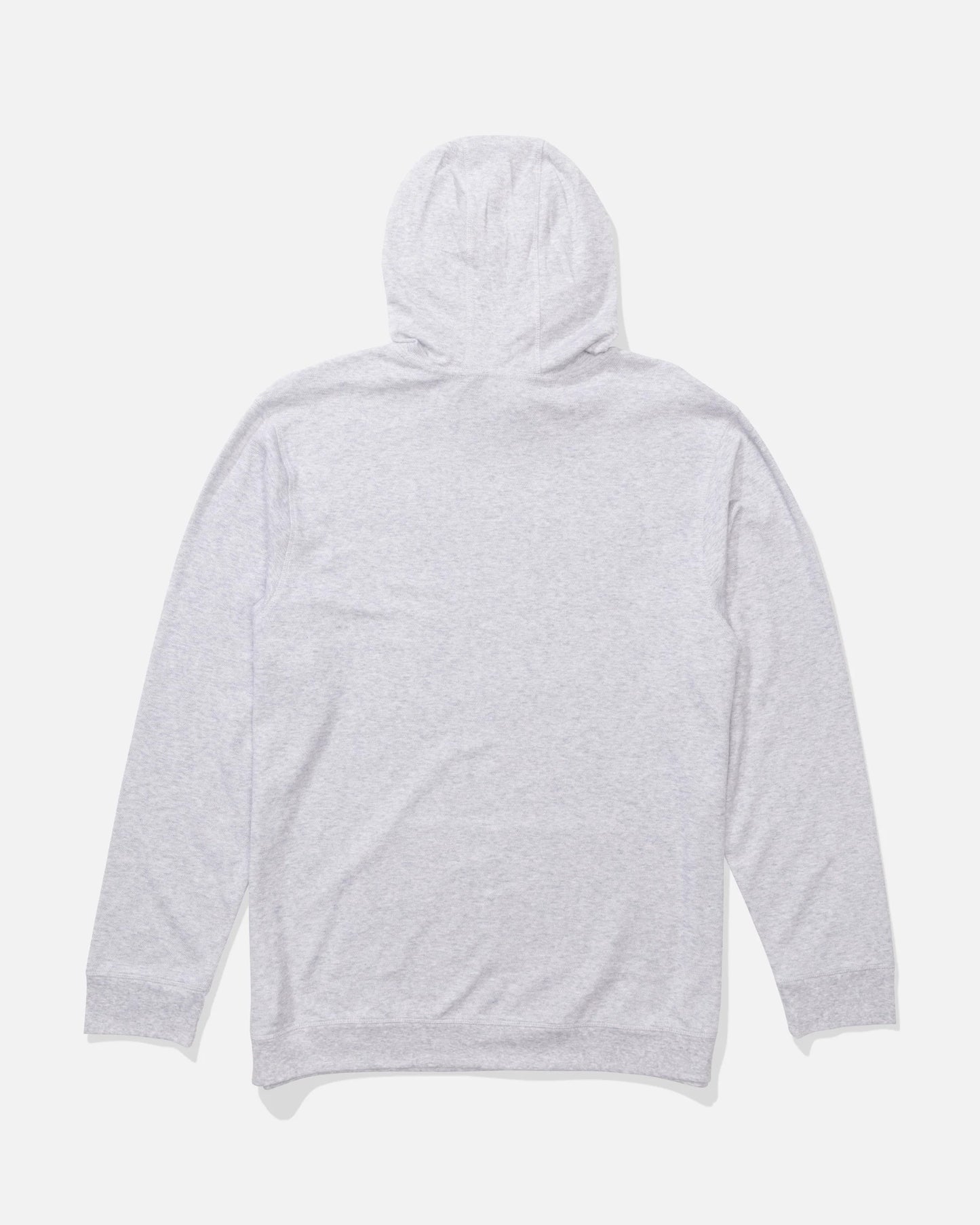Back view of the Cast Off Thermal Hood - Athletic Heather. 