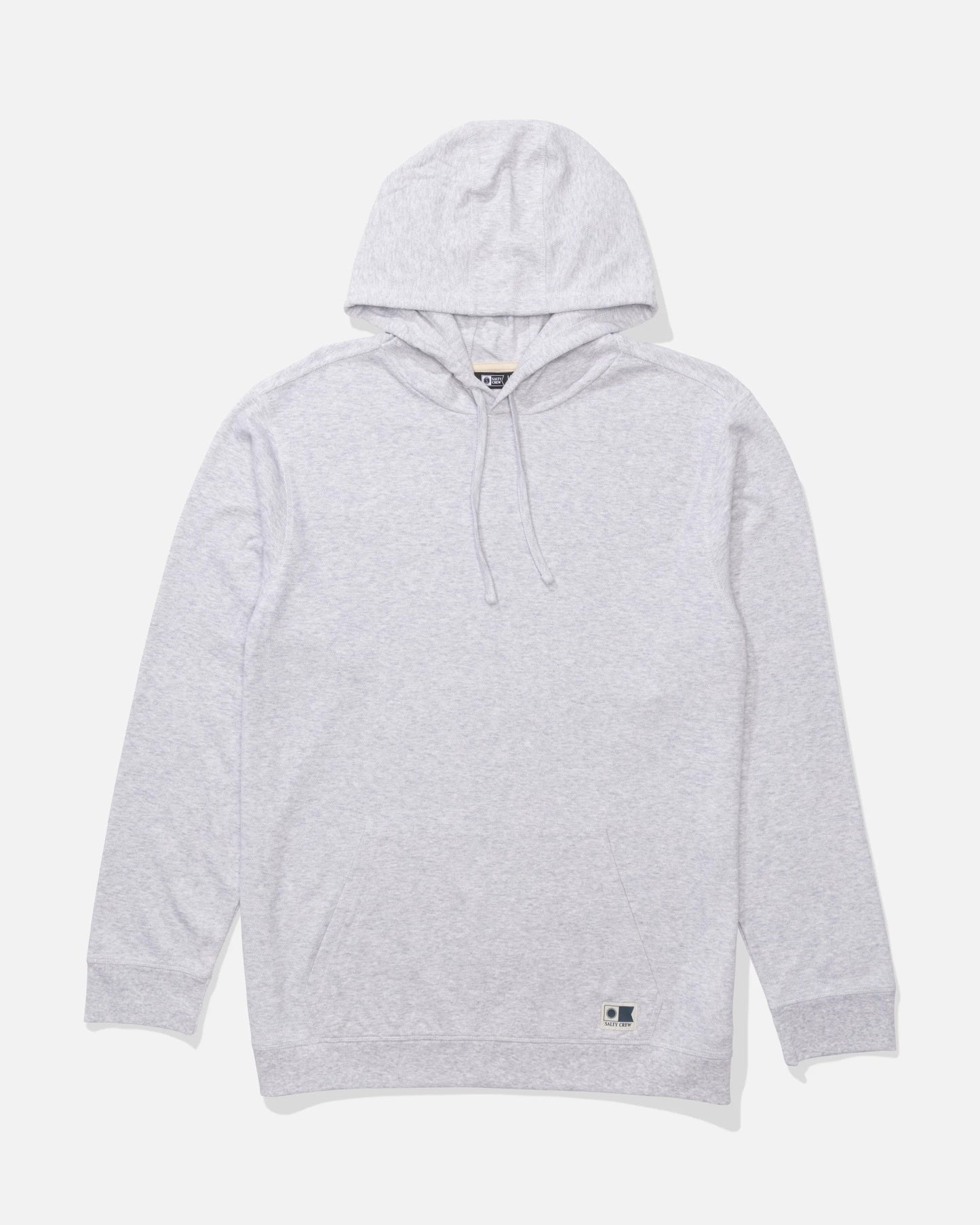 Front view of the Cast Off Thermal Hood - Athletic Heather. 