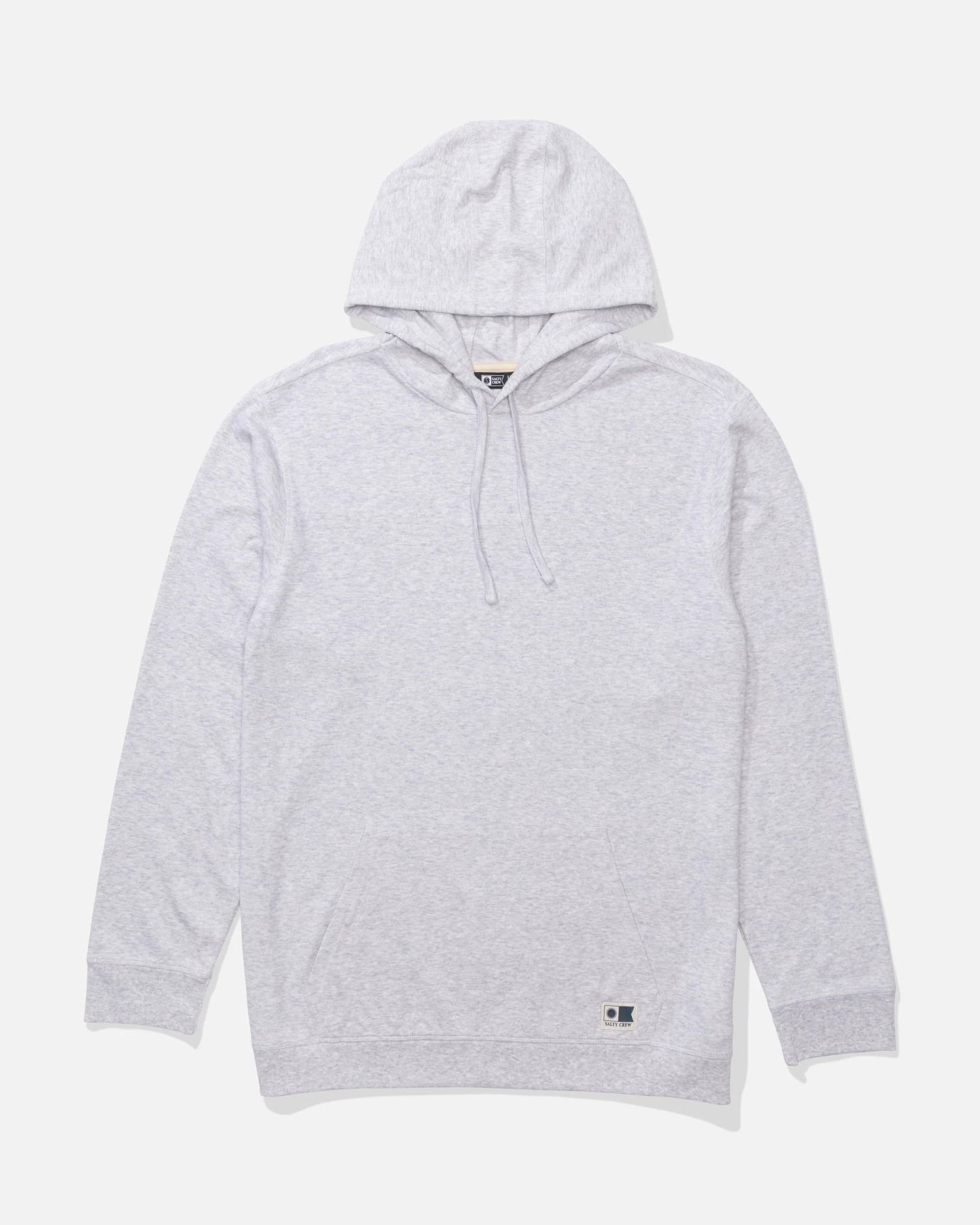 Front view of the Cast Off Thermal Hood - Athletic Heather. 
