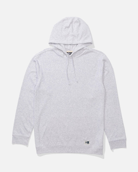 Front view of the Cast Off Thermal Hood - Athletic Heather. 