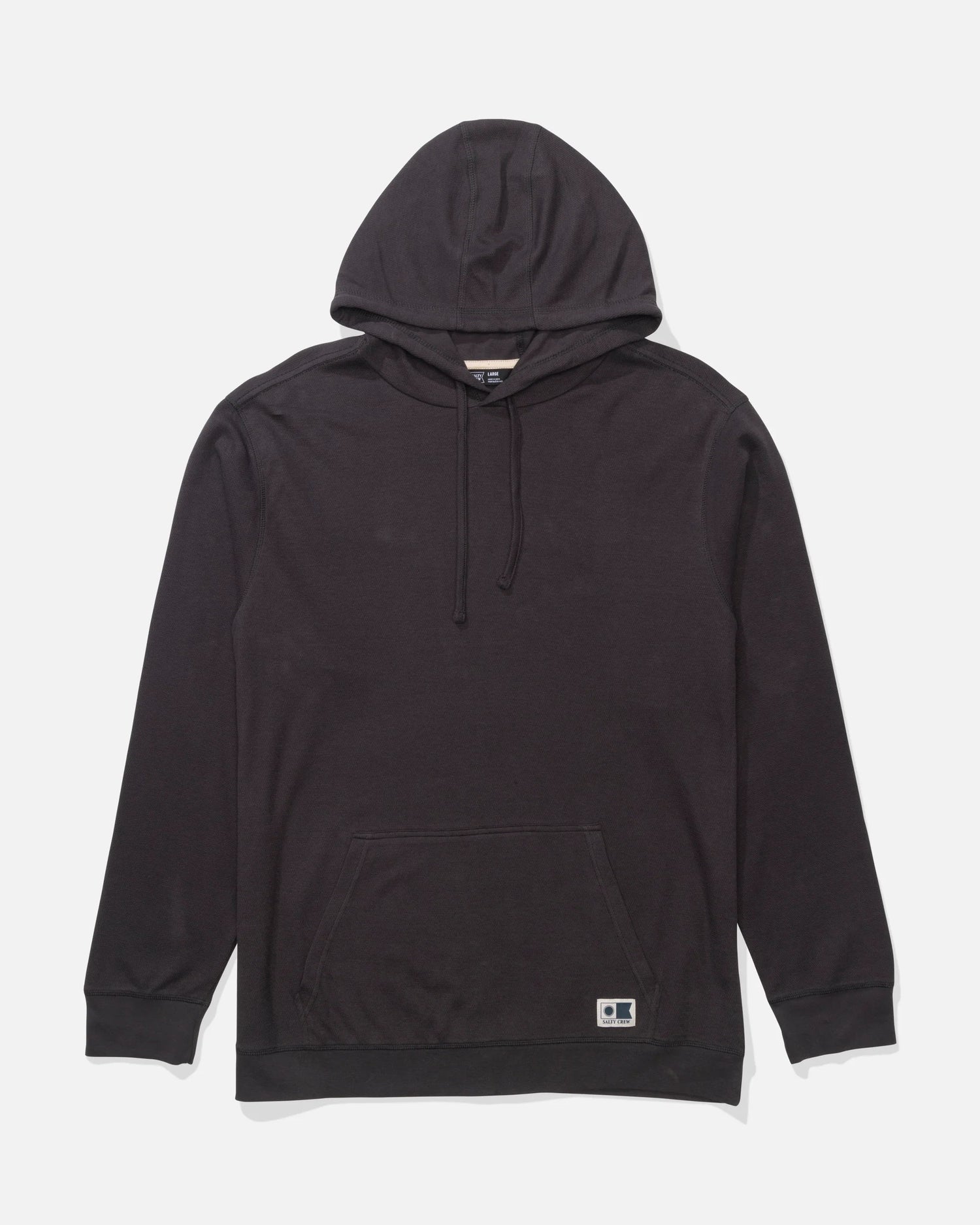 Front view of the Cast Off Thermal Hood - Black. 