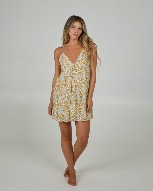 Hidden Ditsy Dress - Honey