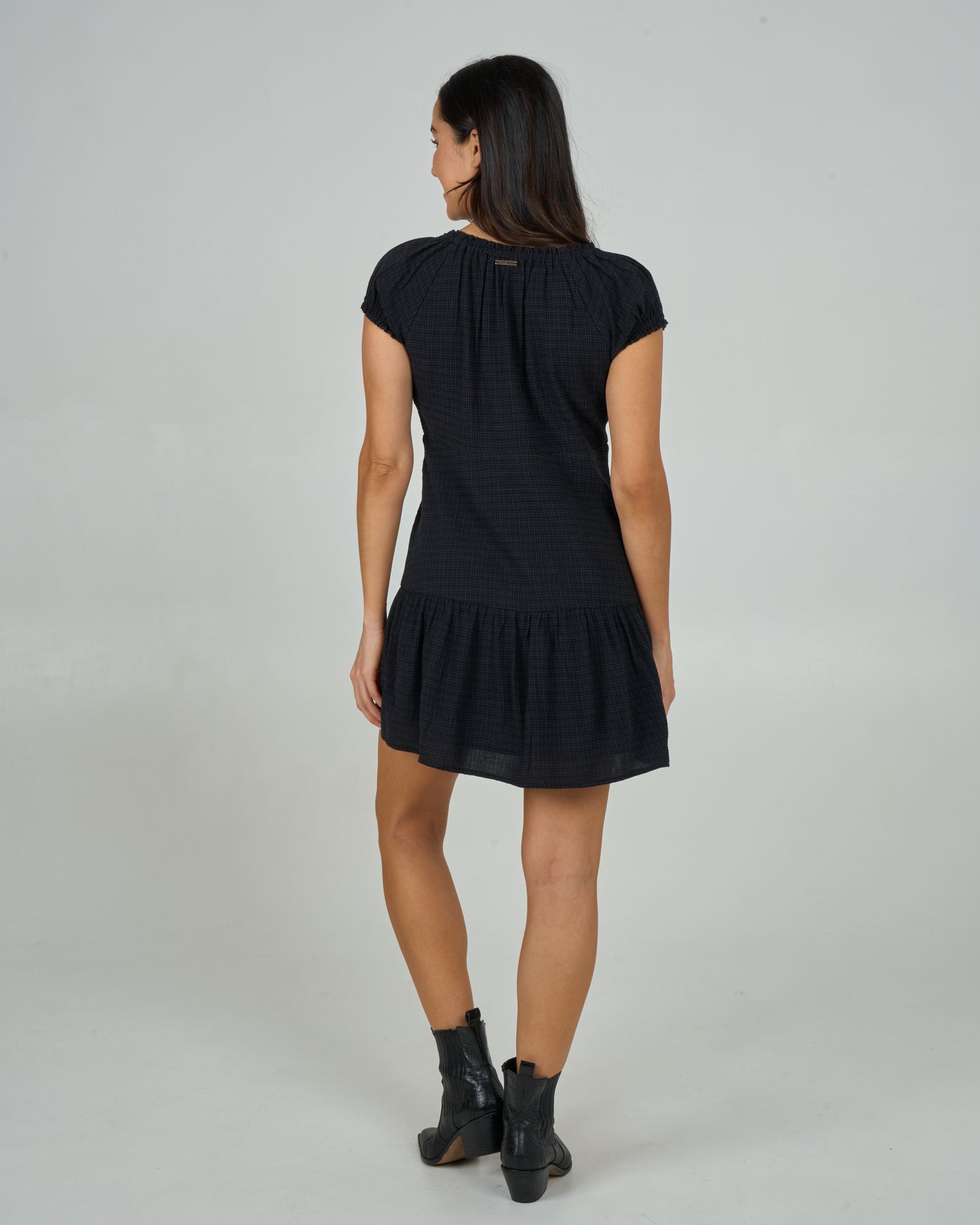 Back view of the Coastal Dress - Black. 