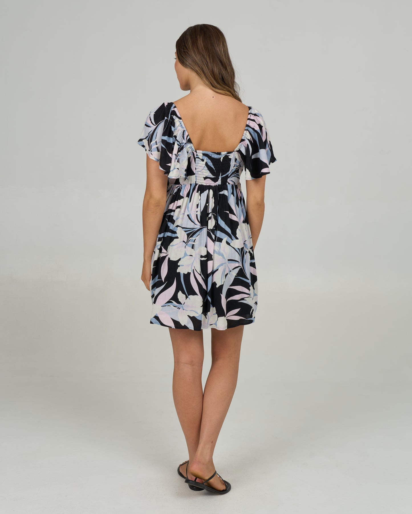 Back view of the Dreamland Dress - Black. 