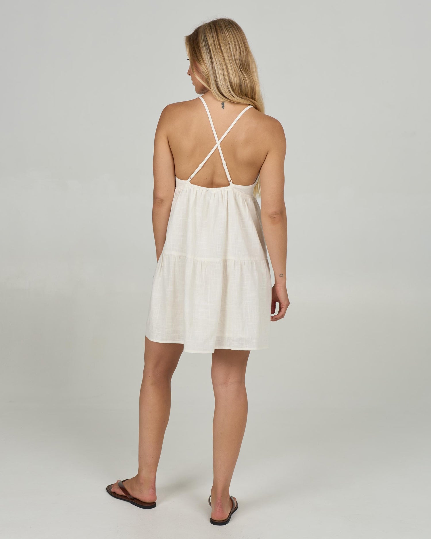 Back view of the Charter Dress - Off White.