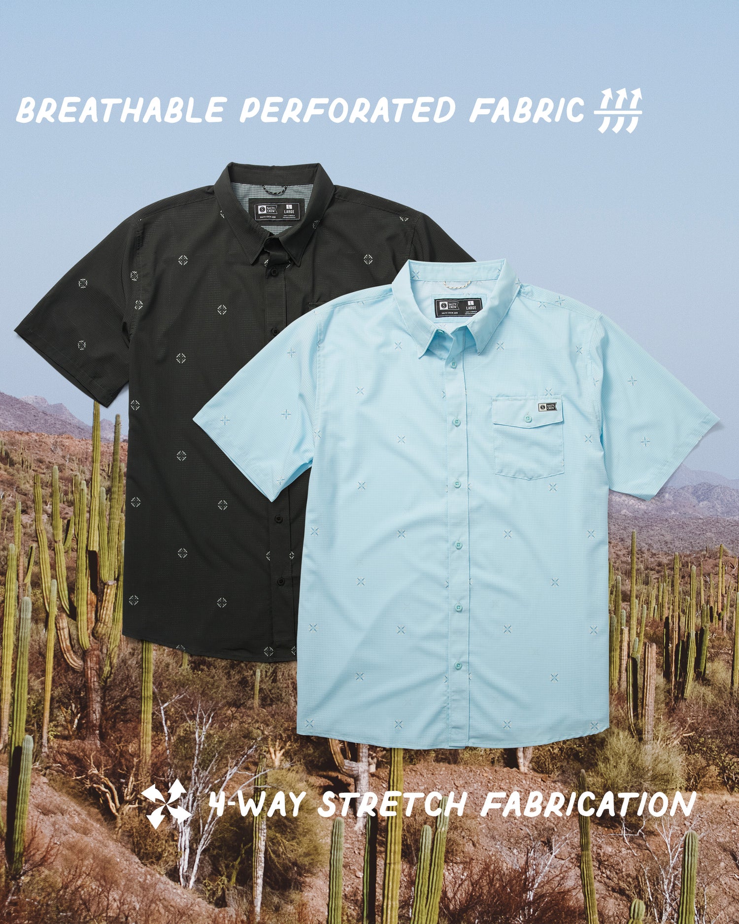 Detail photo of the Sailfin Perforated Woven - Black. 