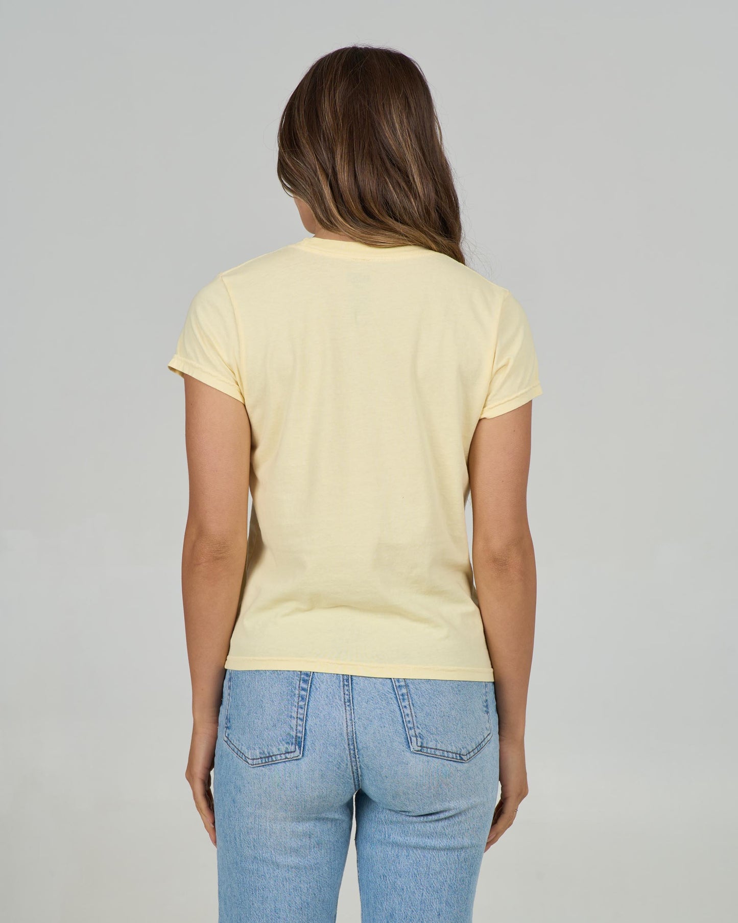 Back view of the Truck Stop Modern Tee - Sunshine. 