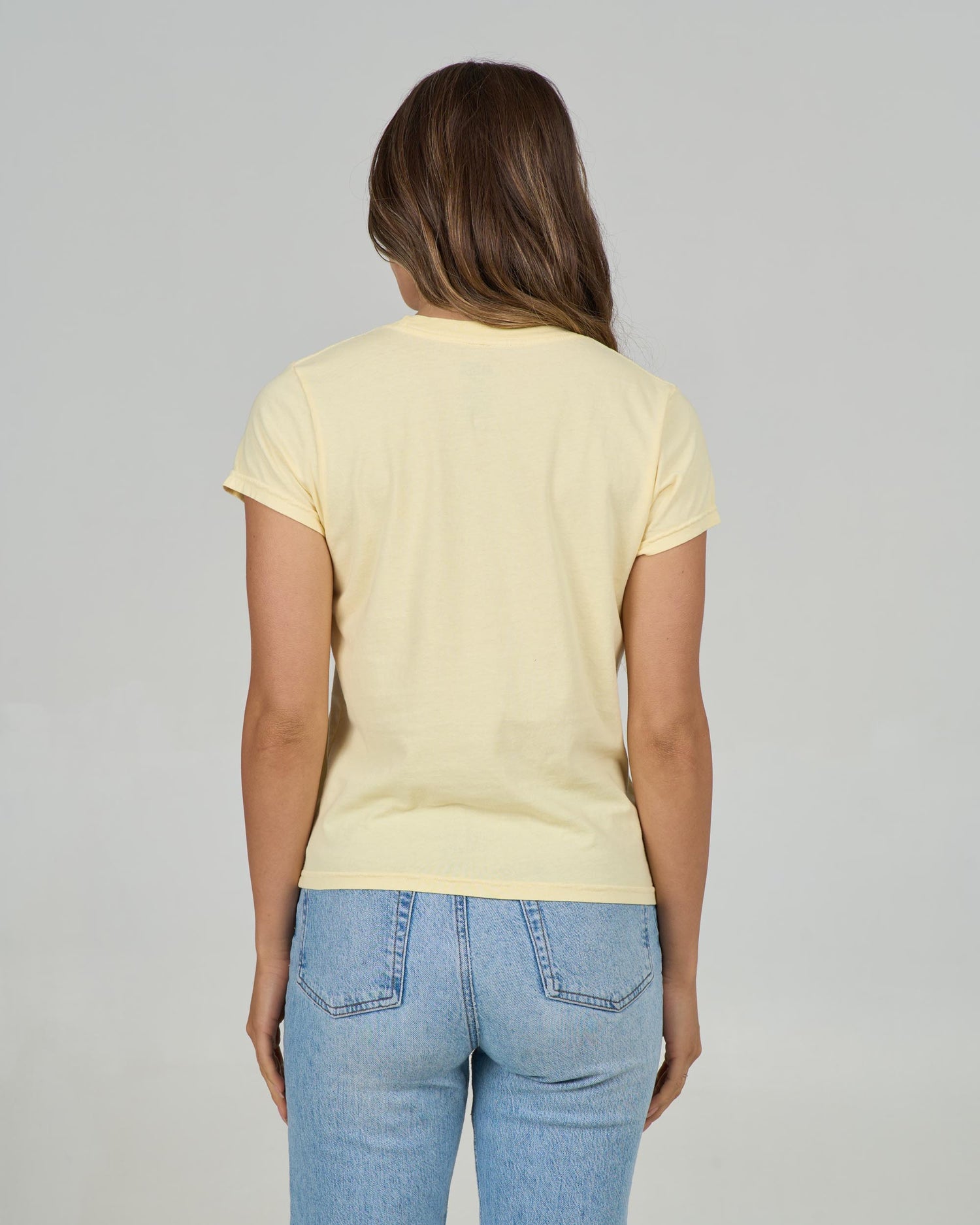 Back view of the Truck Stop Modern Tee - Sunshine. 