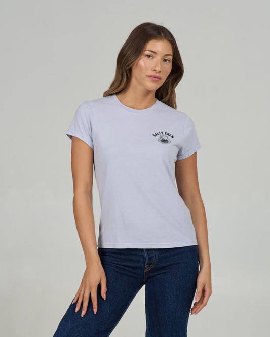 Front view of the Jawbone Modern Tee - Fog. 