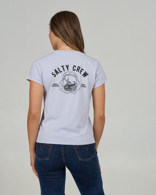 Back view of the Jawbone Modern Tee - Fog. 