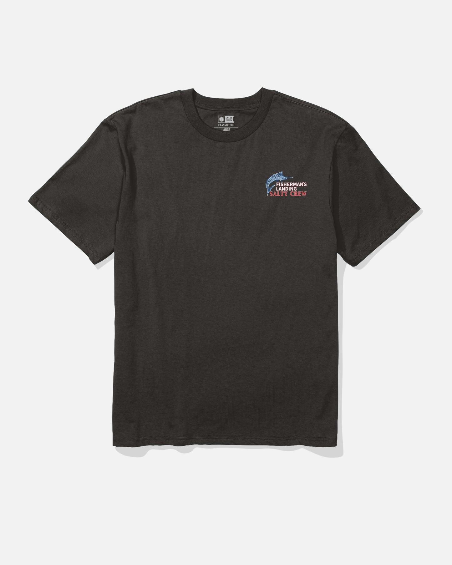 front view of Fishermans Landing Classic Tee - Black