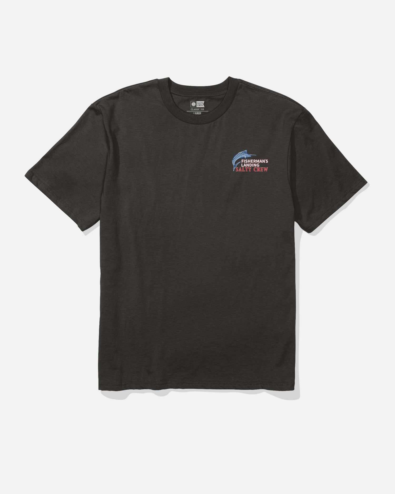 front view of Fishermans Landing Classic Tee - Black