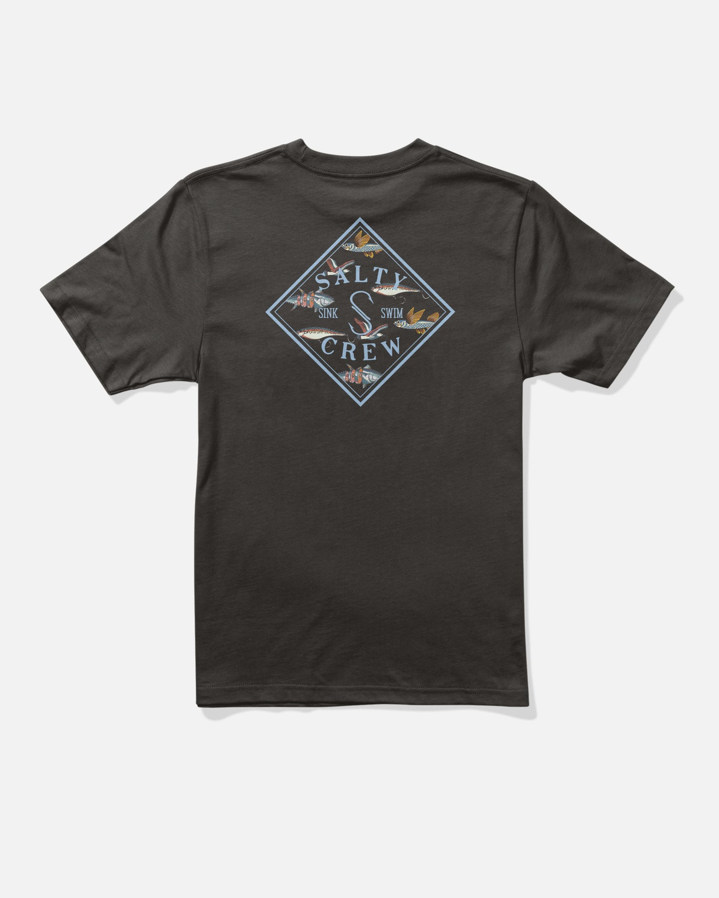 Back view of the Tippet Fill Boys Tee - Black.