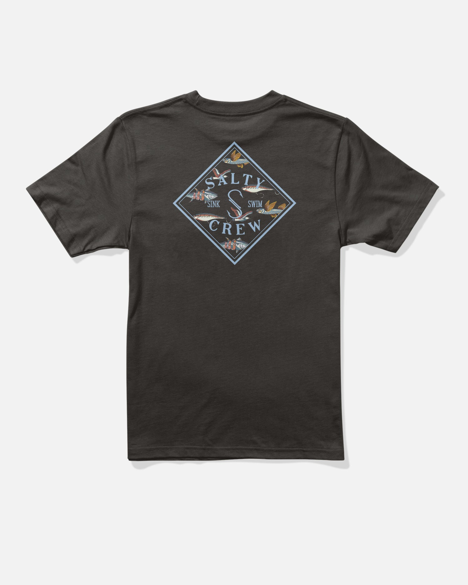Back view of the Tippet Fill Boys Tee - Black.