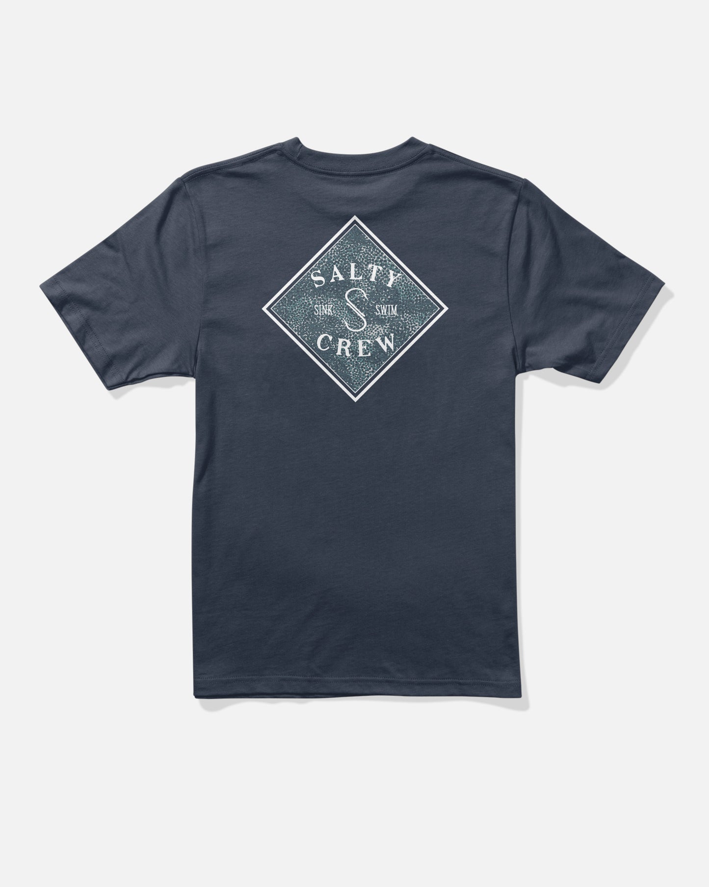 Back view of the Tippet Fill Boys Tee - Navy. 