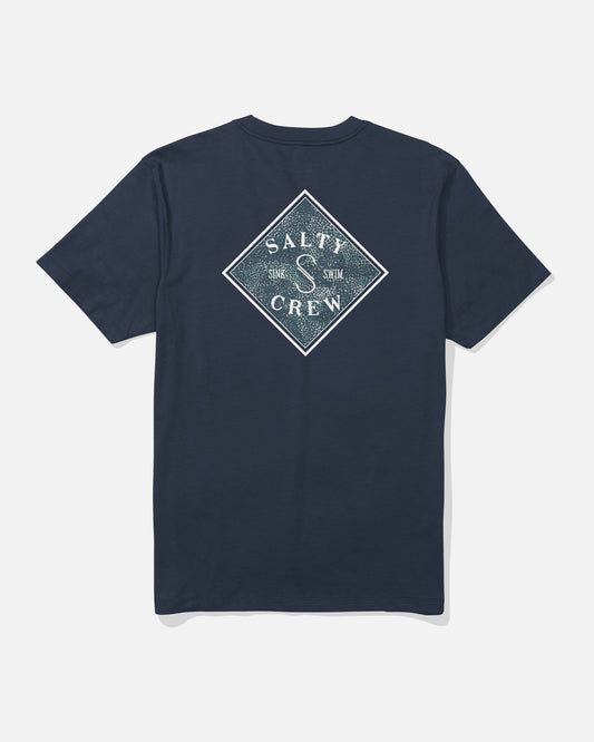Back view of the Tippet Fill Crew Tee - Navy. 