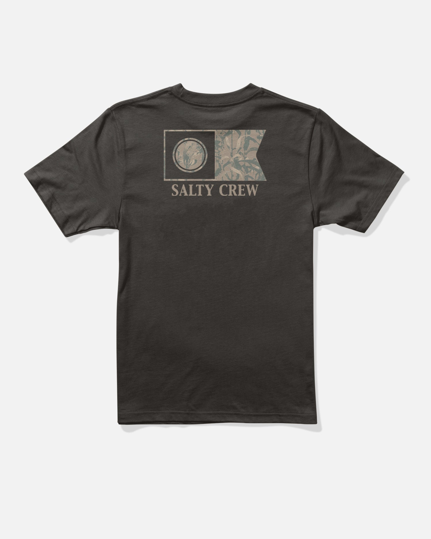 Back view of the Flagship Fill Boys Tee - Black. 
