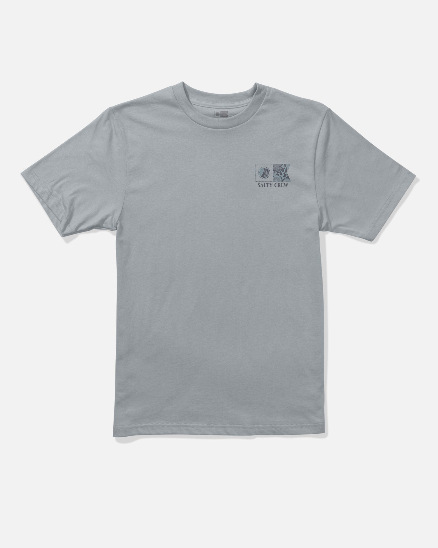 Front view of the Flagship Fill Boys Tee - Quarry. 
