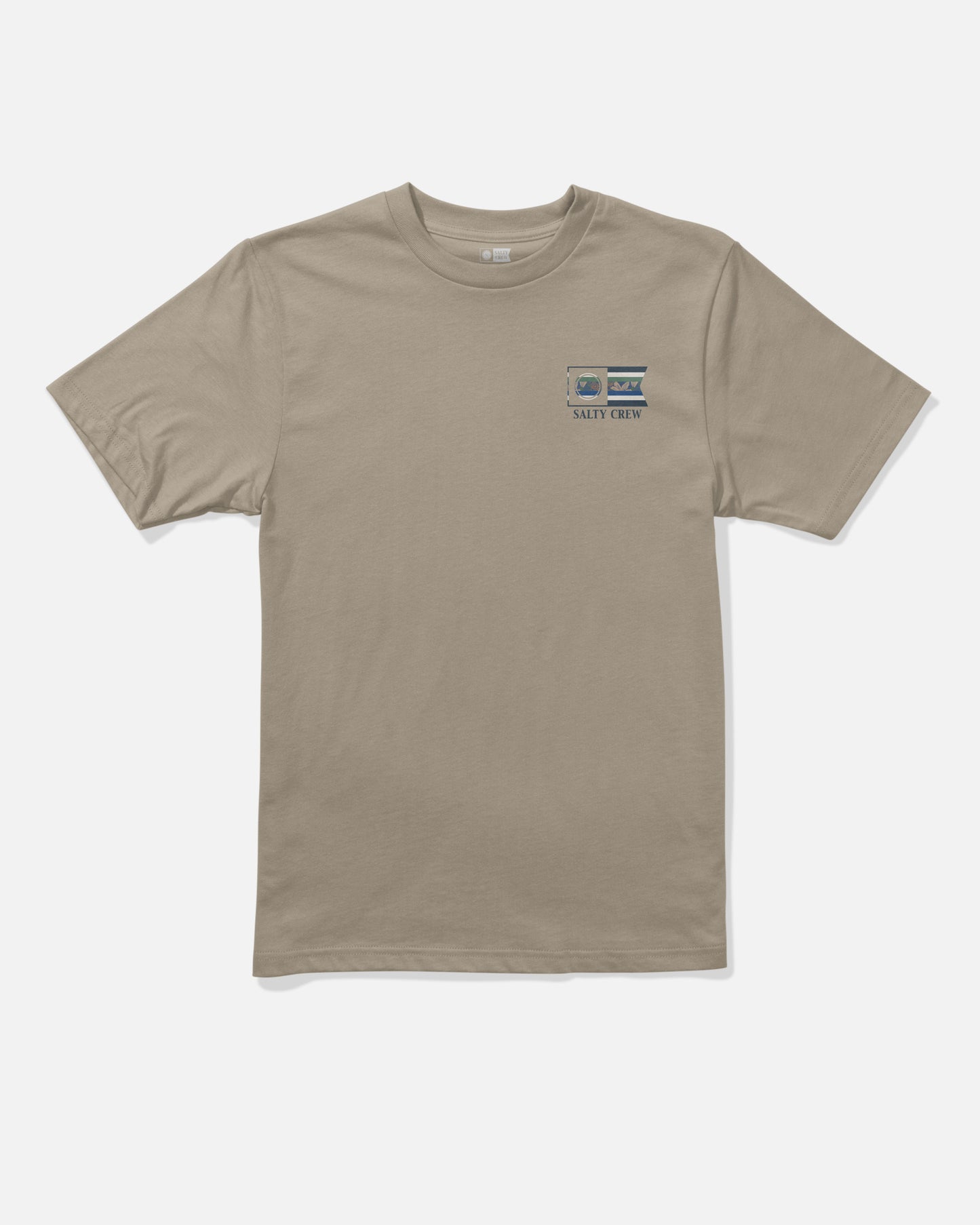Front view of the Flagship Fill Boys Tee - Twig. 