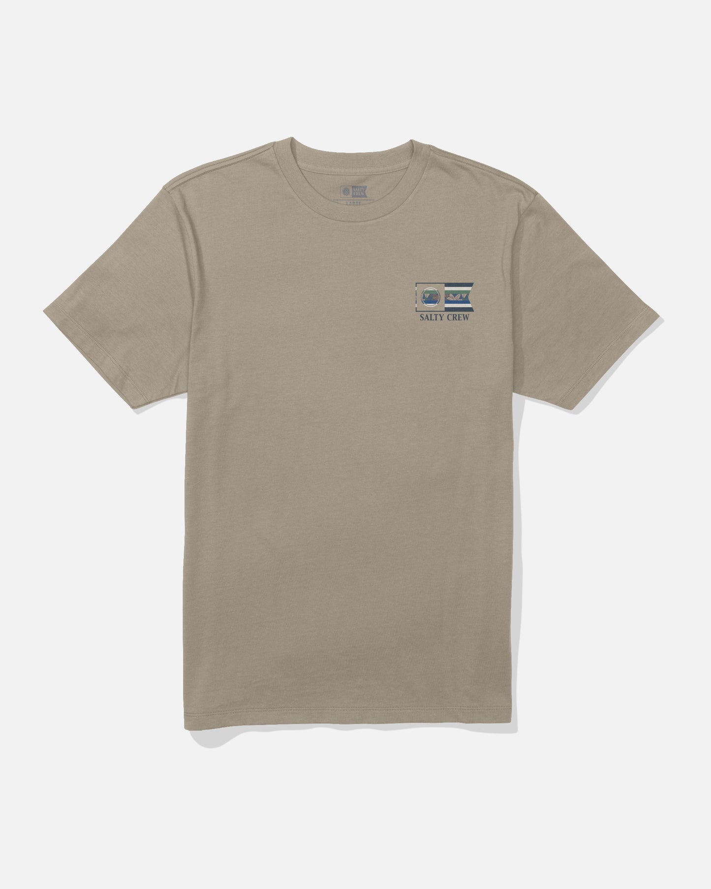 Front view of the Flagship Tee - Twig. 