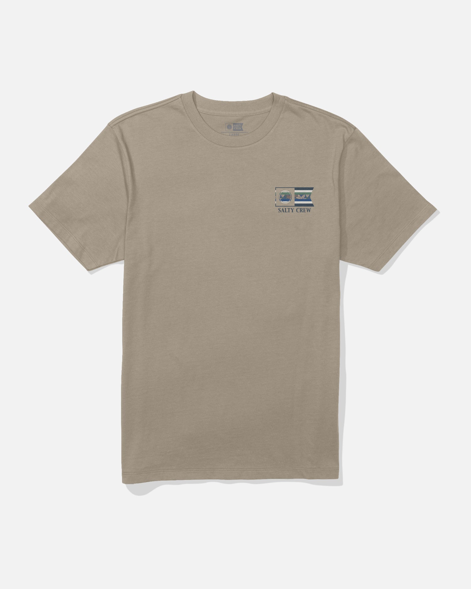 Front view of the Flagship Tee - Twig. 
