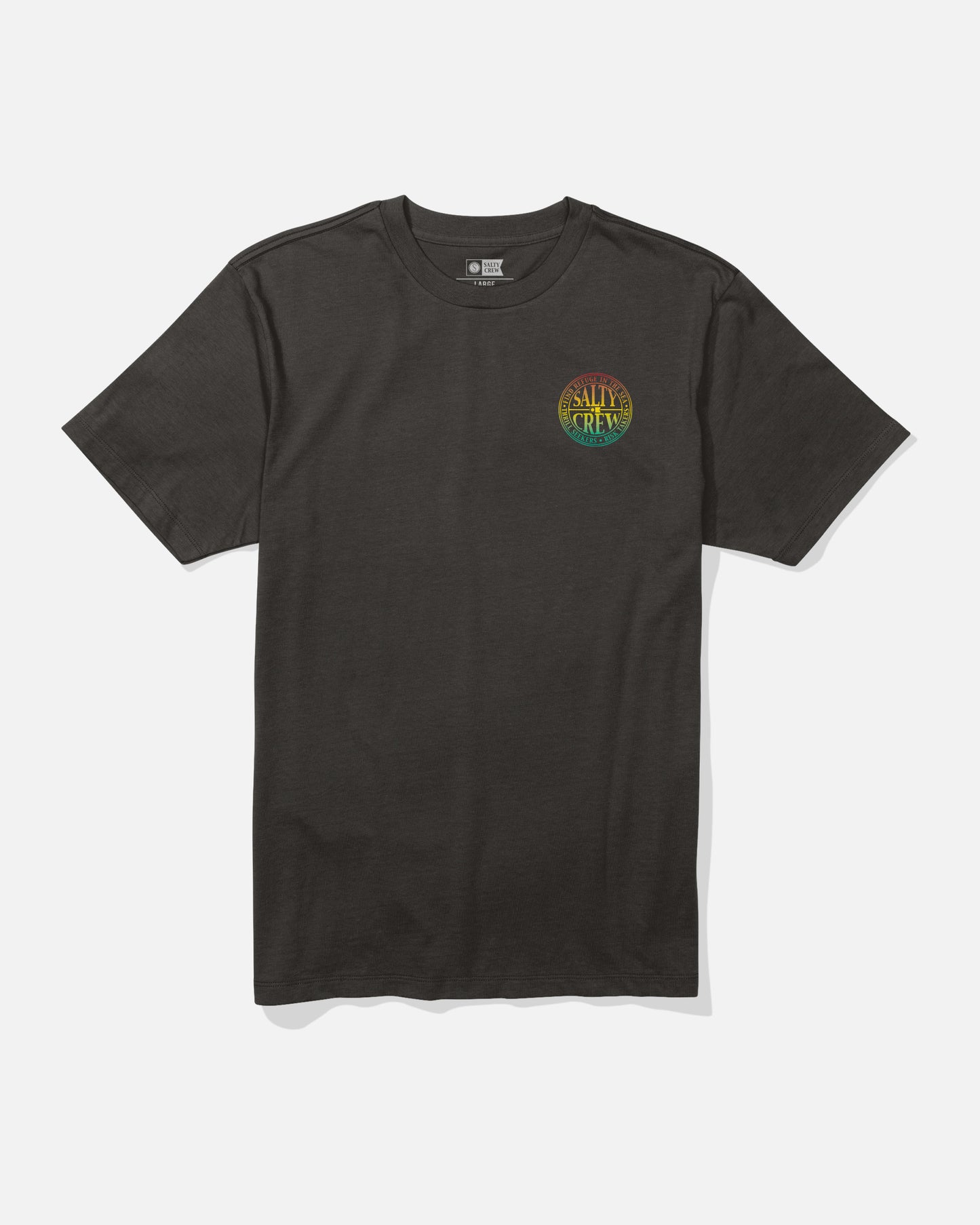 Front view of the Global Crew Tee - Black. 