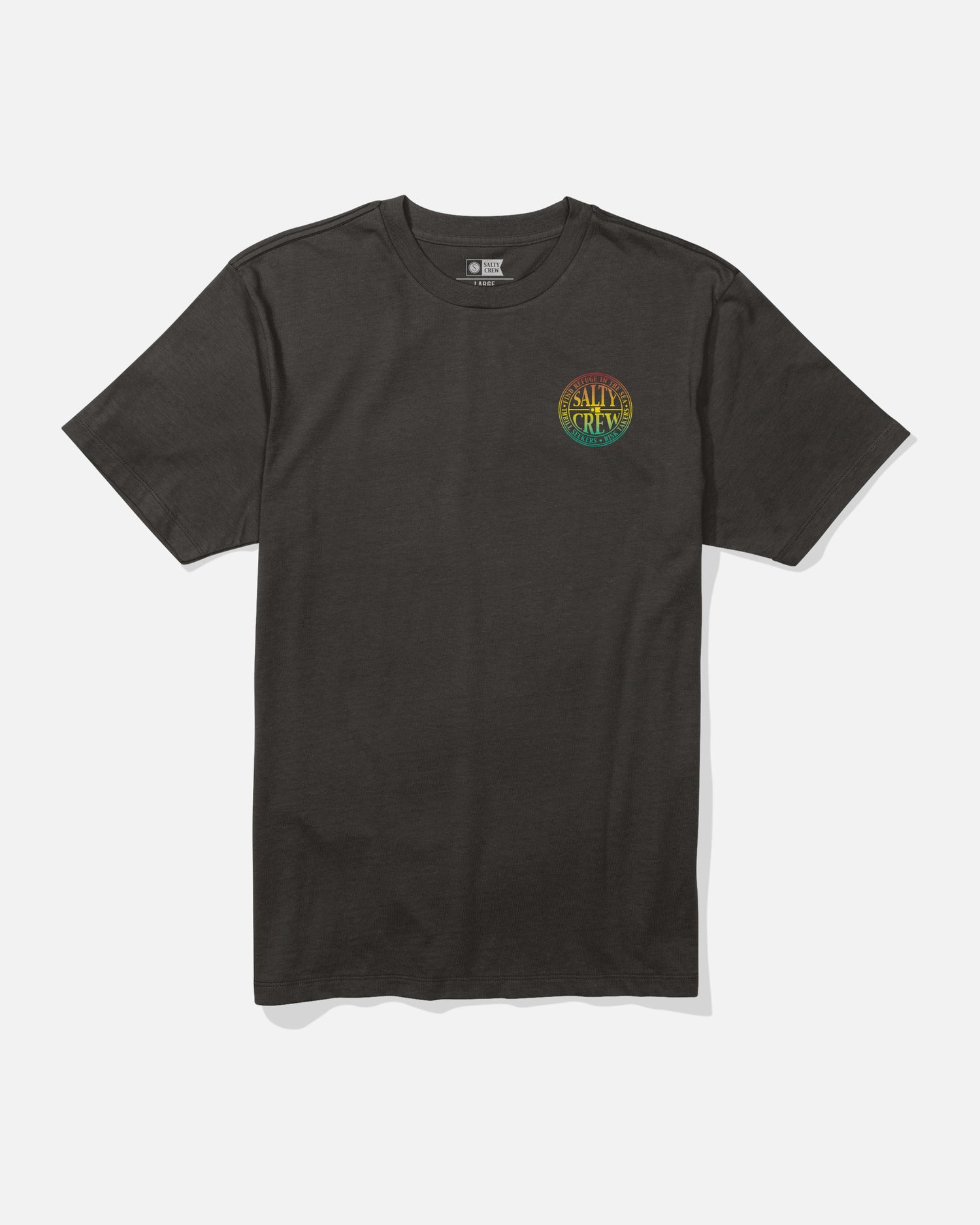 Front view of the Global Crew Tee - Black. 