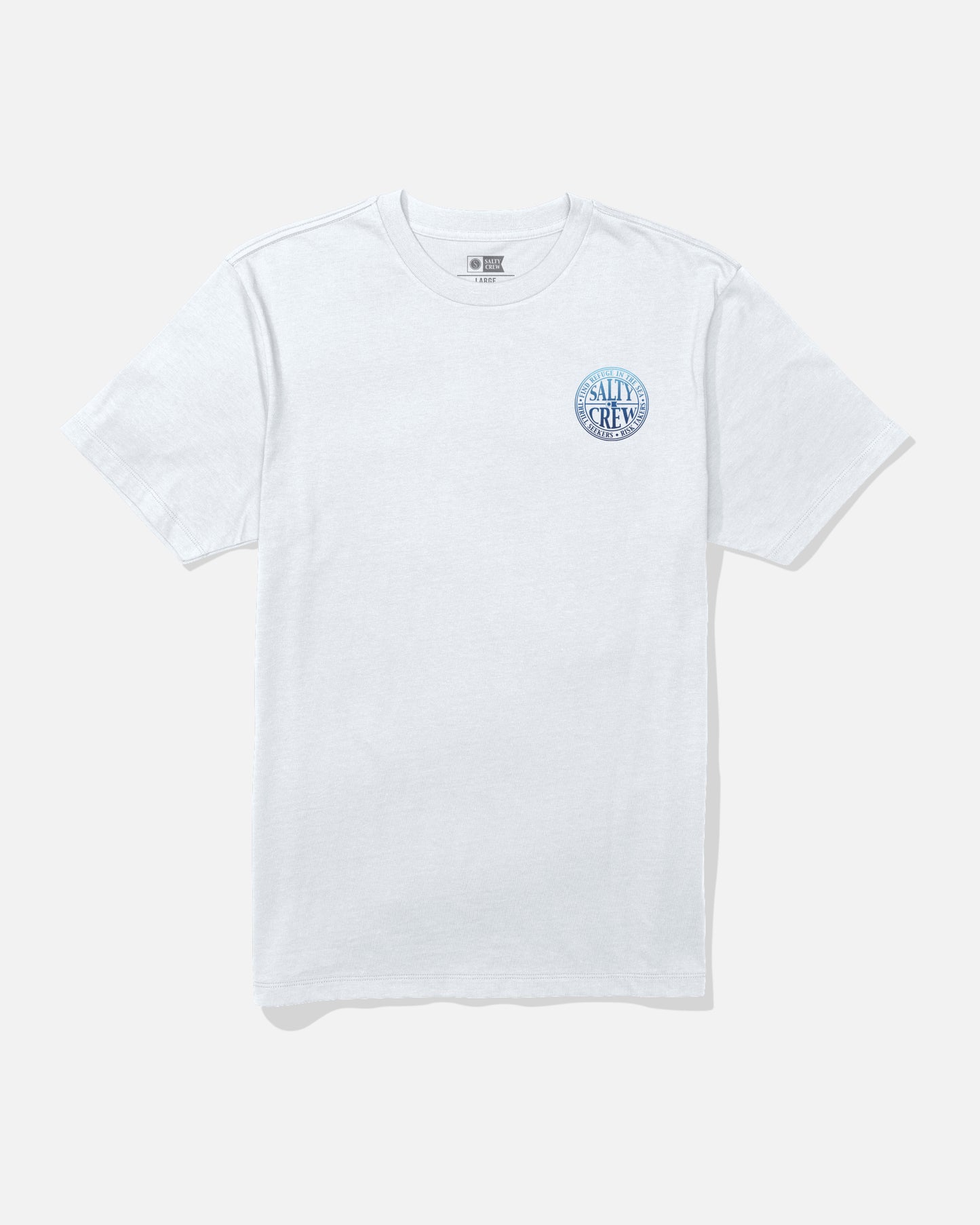 Front view of the Global Tee - White. 